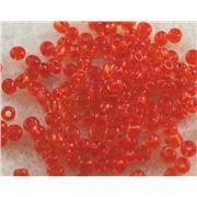 Czech Seed Bead Orange Transparent 8/0 - Minimum 12g