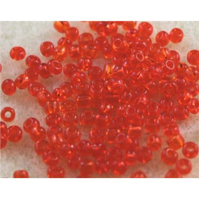 Czech Seed Bead Orange Transparent 8/0 - Minimum 12g