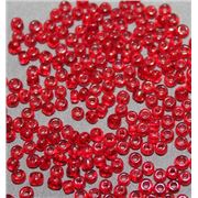 Czech Seed Bead Dark Red Transparent 8/0 - Minimum 12g