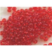 Czech Seed Bead Red Transparent 8/0 - Minimum 12g