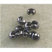 Crimp Cover Black Nickel 3mm ea