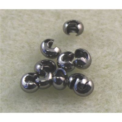 Crimp Cover Black Nickel 3mm ea