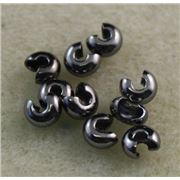 Crimp Cover Black Nickel 4mm ea