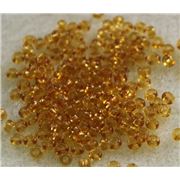 Czech Seed Bead Topaz Transparent 8/0 - Minimum 12g