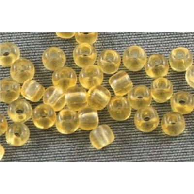Czech Seed Bead Honey Transparent 8/0 - Minimum 12g