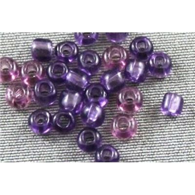 Czech Seed Bead Amethyst Transparent 8/0 - Minimum 12g