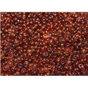 Czech Seed Bead Dark Topaz Transparent 8/0 - Minimum 12g