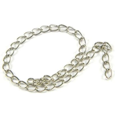 Chain Gold Metallic F378G Curb 6x4mm per metre