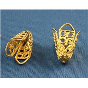 Bead Cap Cone End Gold 17x12mm ea