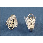 Bead Cap Cone End Silver 17x12mm ea