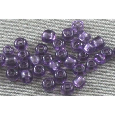 Czech Seed Bead Purple Transparent 8/0 - Minimum 12g