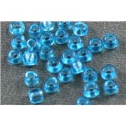 Czech Seed Bead Aqua Transparent 8/0 - Minimum 12g