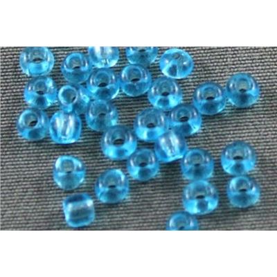 Czech Seed Bead Aqua Transparent 8/0 - Minimum 12g