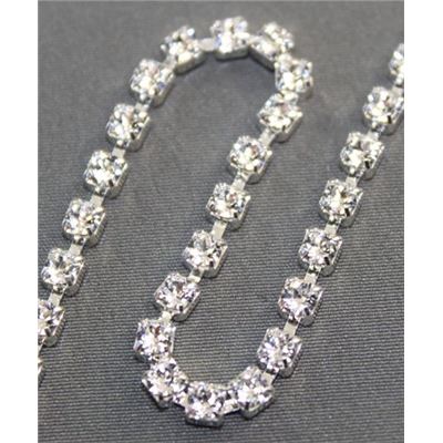 Swarovski Crystal Cup Chain Crystal/Rhodium Chain PP24 