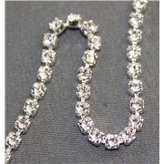 Swarovski Crystal Cup Chain Crystal/Silver Chain PP18 