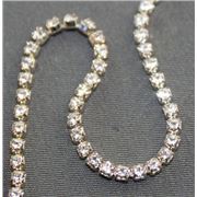 Swarovski Crystal Cup Chain PP11 Crystal/Silver Backing  