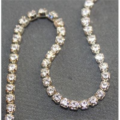 Swarovski Crystal Cup Chain PP11 Crystal/Silver Backing  