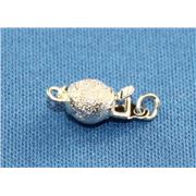  6mm Stardust Ball Clasp Sterling Silver