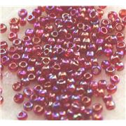 Toho Seed Bead Trans Rainbow Ruby Transparent 8/0 - Minimum 8g