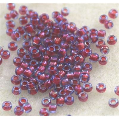 Toho Seed Bead Lt Sapphire/Hyacinth Lined Transparent 8/0 - Minimum 8g