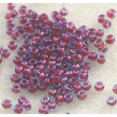 Toho Seed Bead Lt Sapphire/Hyacinth Lined Transparent 8/0 - Minimum 8g