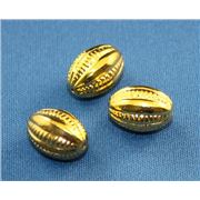 Filler Bead Oval Decorative Bead Gold 14x10mm(Limited Stock)  ea