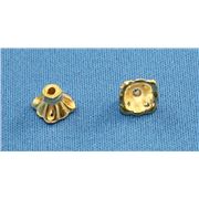 Bead Cap Solid Tulip Shape Gold 8mm (Limited Stock) ea