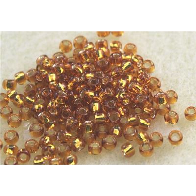 Toho Seed Bead Silver Lined Topaz 8/0 - Minimum 8g