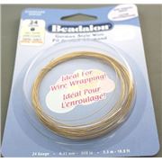 Beadalon Fancy Round Wire 24 gauge Gold  5.5m ea