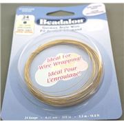 Beadalon Fancy Round Wire 24 gauge Gold  5.5m ea