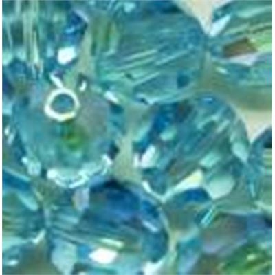 Plastic Hex Dark Aqua AB 6mm - Minimum 8g