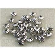 Plastic Bead Flower 6mm Silver - Minimum 8g