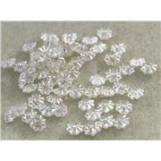 Plastic Bead Flower 6mm Clear AB - Minimum 8g