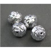 Rosebud Silver 7x8mm ea