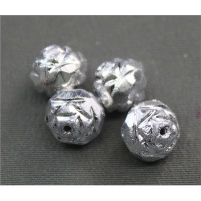 Rosebud Silver 7x8mm ea