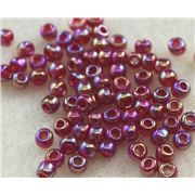 Toho Seed Bead Trans Rainbow Ruby Transparent 6/0 - Minimum 8g