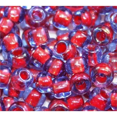 Toho Seed Bead Lt Sapphire/Hyacinth Lined Transparent 6/0 - Minimum 8g