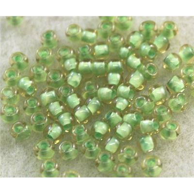 Toho Seed Bead Jonquil/Mint Julep Lined Transparent 6/0 - Minimum 8g