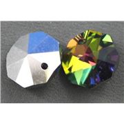 Preciosa Crystal Octagon 1 hole Vitrial Medium Foiled 14mm ea