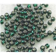 Toho Seed Bead Emerald Silver Lined 6/0 - Minimum 8g
