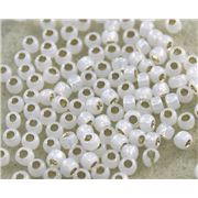 Toho Seed Bead Milky White Silver Lined 6/0 - Minimum 8g