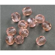 Firepolished Crystal Rosaline 6mm ea