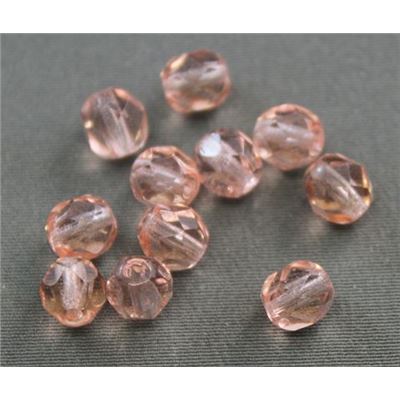 Firepolished Crystal Rosaline 6mm ea