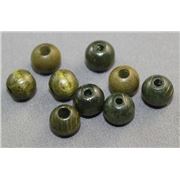 Wooden Round Olive  8mm ea