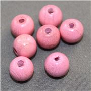 Wooden Round Light Pink  8mm ea