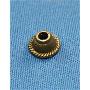 Bead Cap Decorative Antique Brass 8x5mm ea