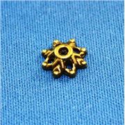 Bead Cap Flower Antique Brass 8x3mm ea