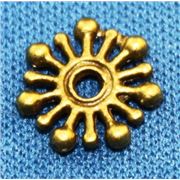Filler Beads Snowflake Spacer 9x9mm Antique Brass  ea