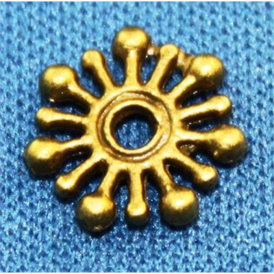 Filler Beads Snowflake Spacer 9x9mm Antique Brass  ea