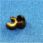Crimp Cover Antique Brass 4mm ea